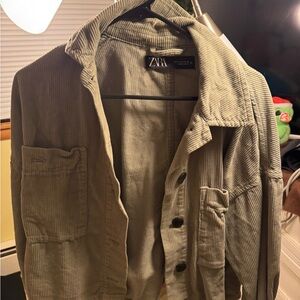 Zara Women’s Lightweight Corduroy Jacket - Olive